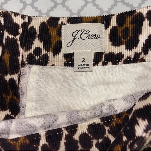 J. Crew Buckle Mini Skirt in Leopard Corduroy - Picture 5 of 7